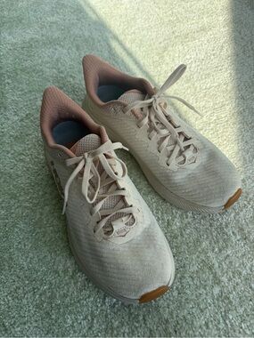 Hoka One One Solimar Women’s Beige and Dusty Pink Running Shoes